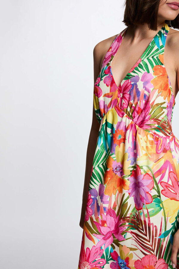 Morgan Vestido largo print flores Multicolor