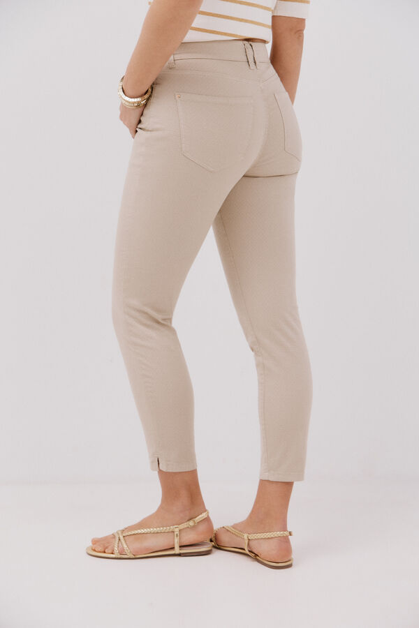 Cortefiel Jeans Sensacional Slim Jacquard Castanho