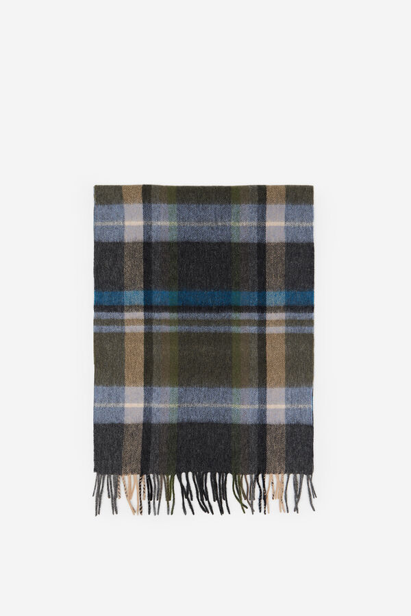 Cortefiel Cachecol tecido xadrez Verde