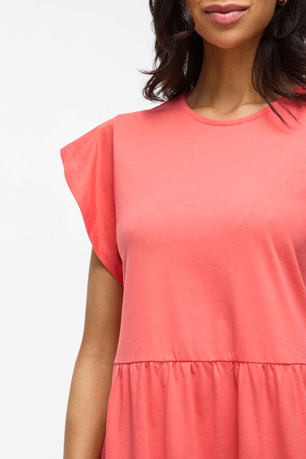 Vila Vestido midi con algod&oacute;n org&aacute;nico Rosa