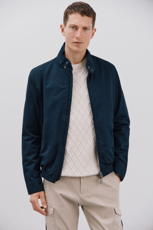 Cortefiel Blus&atilde;o algod&atilde;o Azul