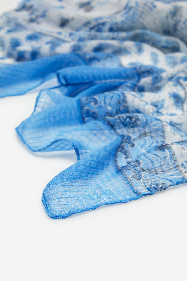 Cortefiel Fulard estrctura cachemires Estampado azul