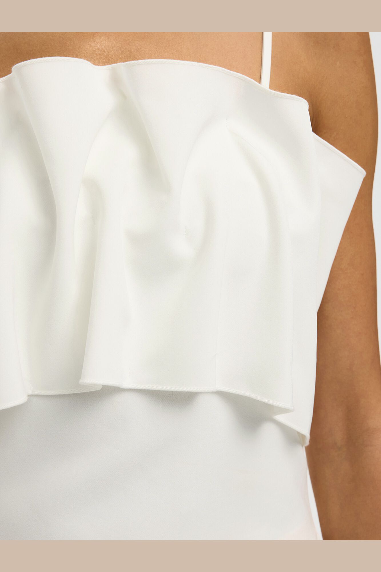 Selected Top bandeau con volante