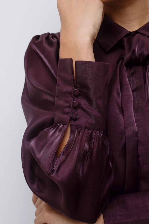 Vila Blusa con lazada Morado