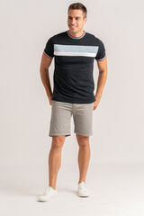 Privata Camiseta manga corta 100% algod&oacute;n Negro