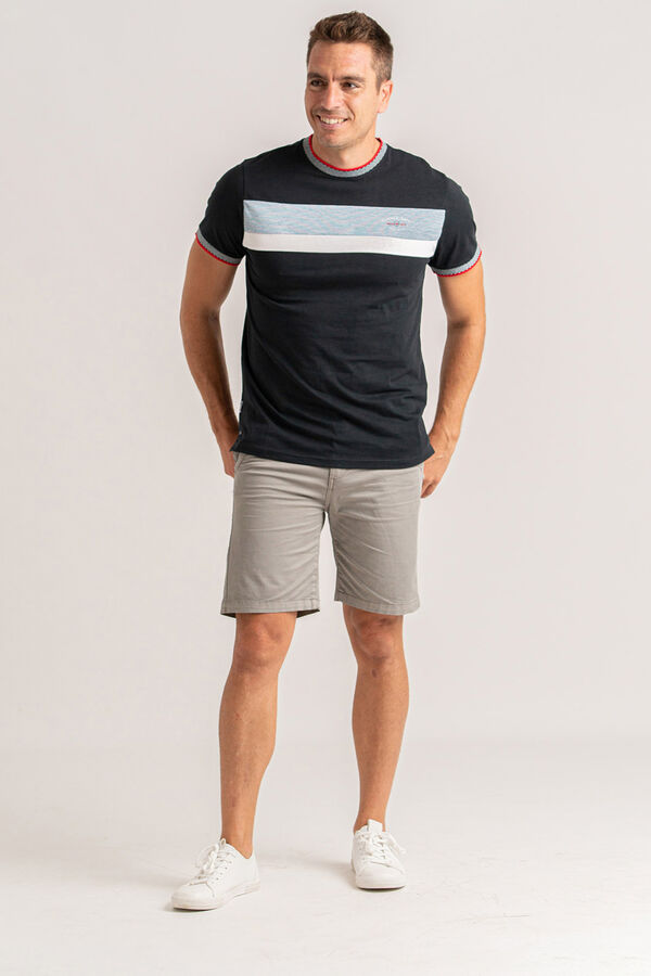 Privata Camiseta manga corta 100% algod&oacute;n Negro