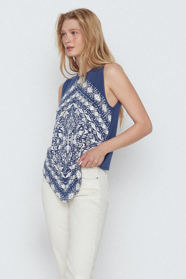 Slowlove T-shirt bandana Azul