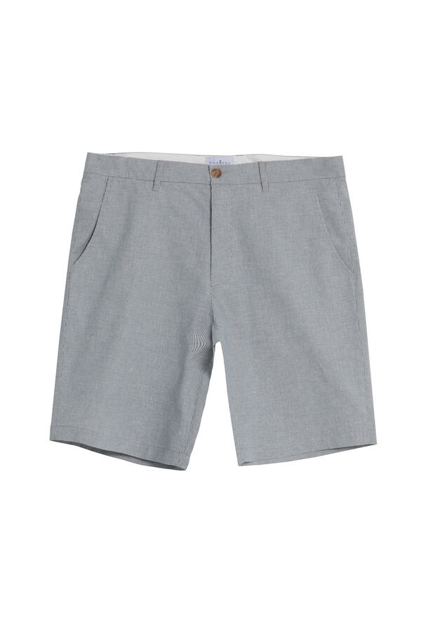 PuroEGO Bermuda microcuadro Azul marino