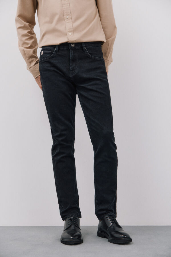 Cortefiel Jeans corte ajustado Preto