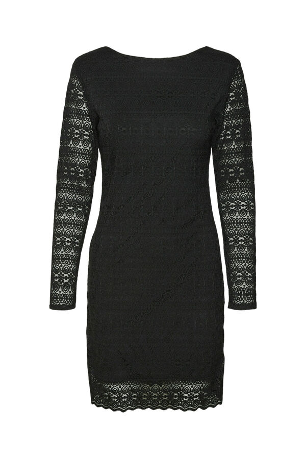 Vero Moda Vestido corto manga larga Negro