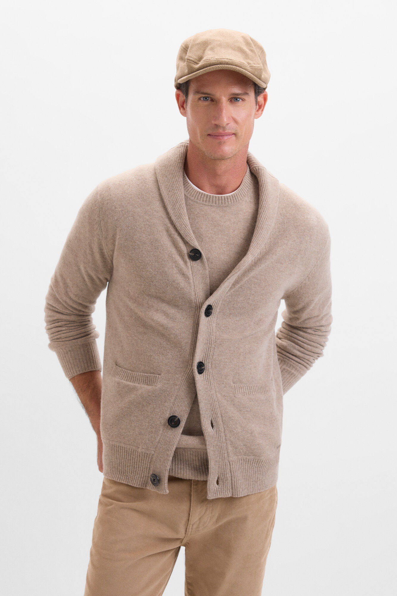 Cortefiel Cardigan lana lambwool cierre botones