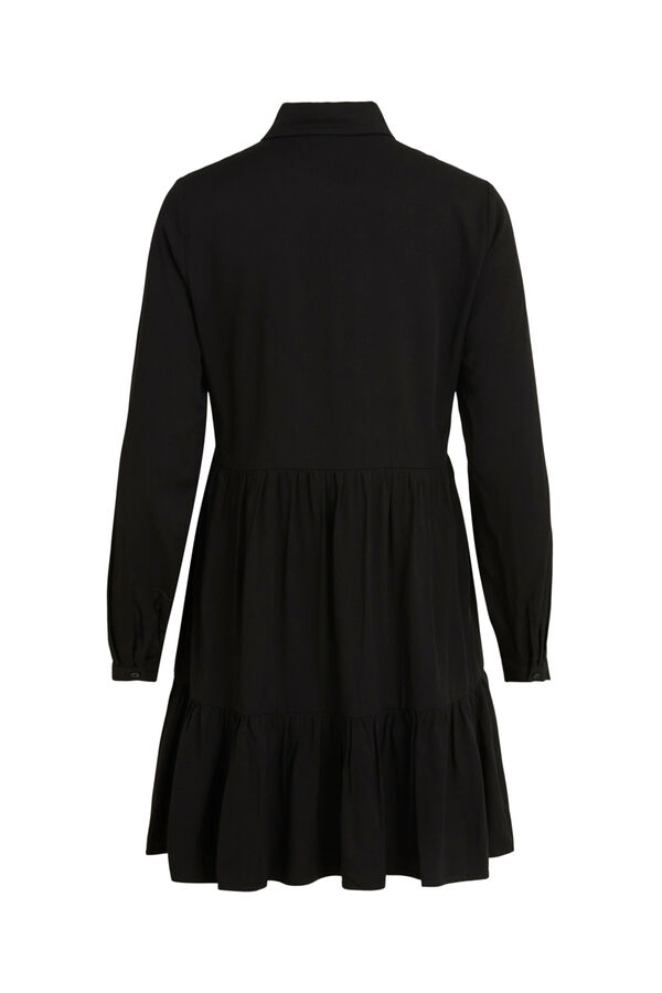Vila Vestido curto camiseiro Preto