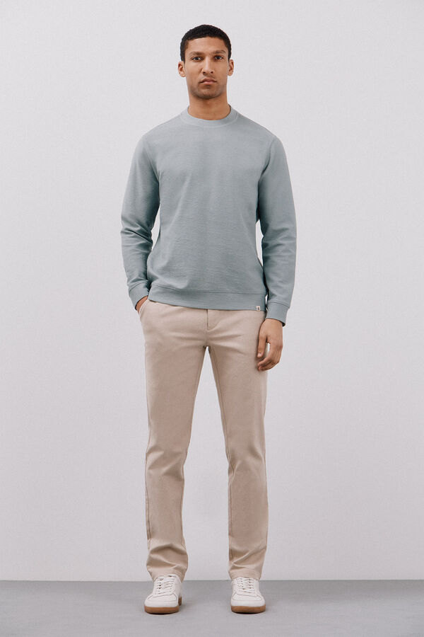 Cortefiel Sweatshirt de tecido leve e macio Azul