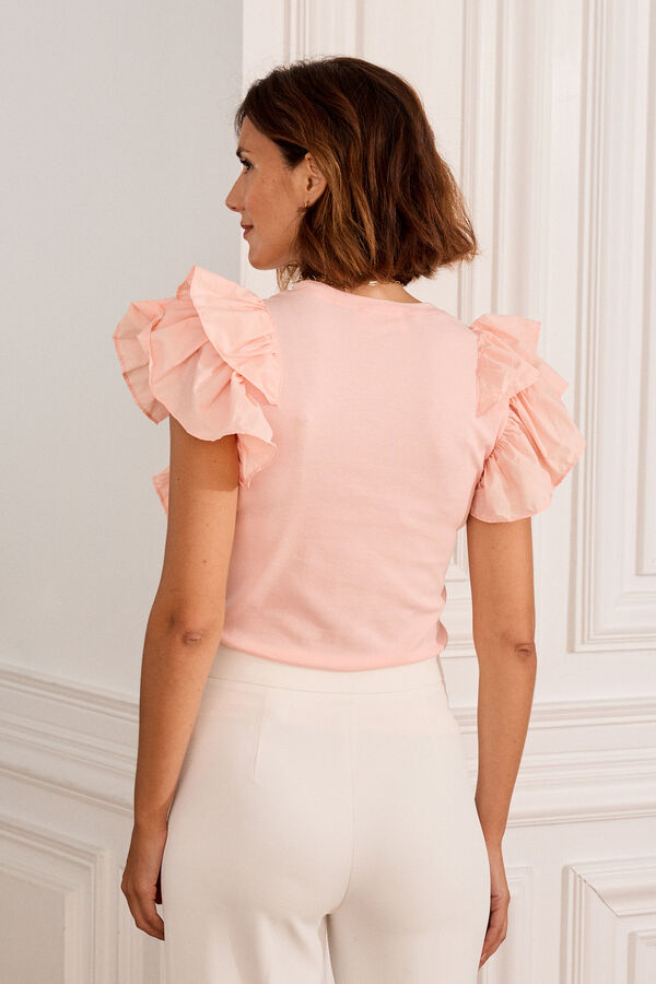 Pol&iacute;n Et Moi Camiseta con volantes Odelia Coral