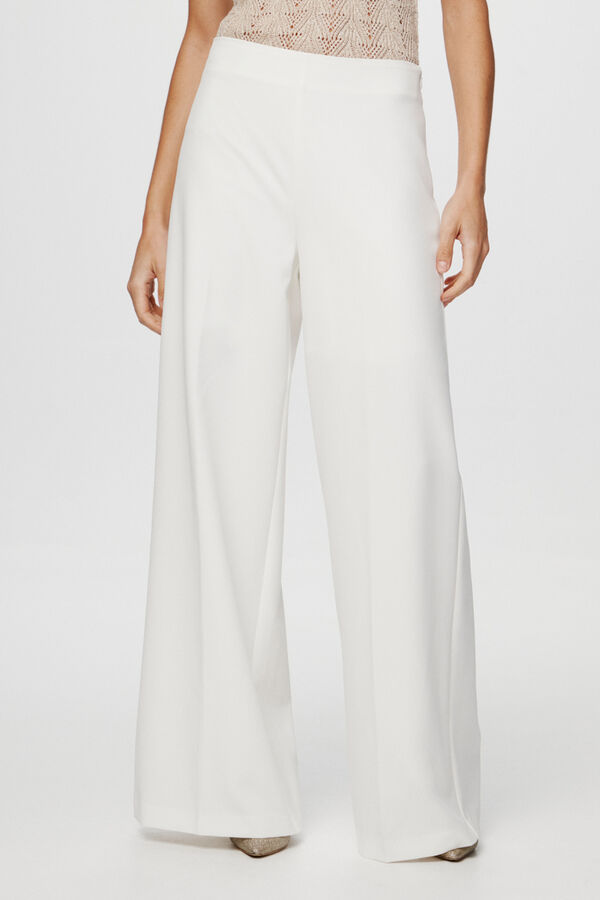 Vila Pantal&oacute;n ancho de pata de elefante Blanco