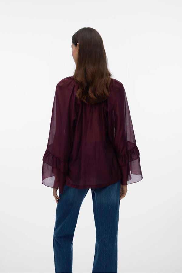 Vero Moda Blusa manga de volantes Morado