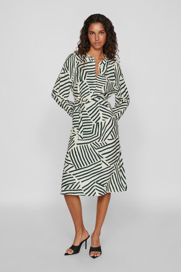 Vila Vestido estampado midi Multicolor