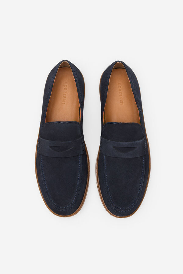 Cortefiel Mocas&iacute;n piel Azul marino