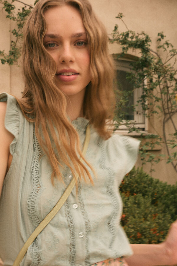 Pol&iacute;n Et Moi Blusa de eucalipto Asum Verde