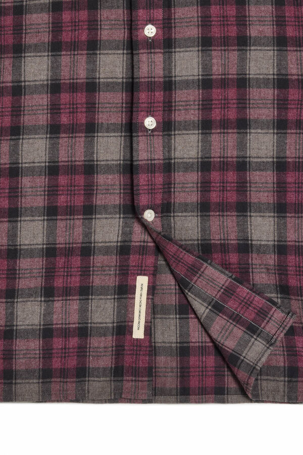 OOTO Camisa xadrez xadrez manga comprida Granada