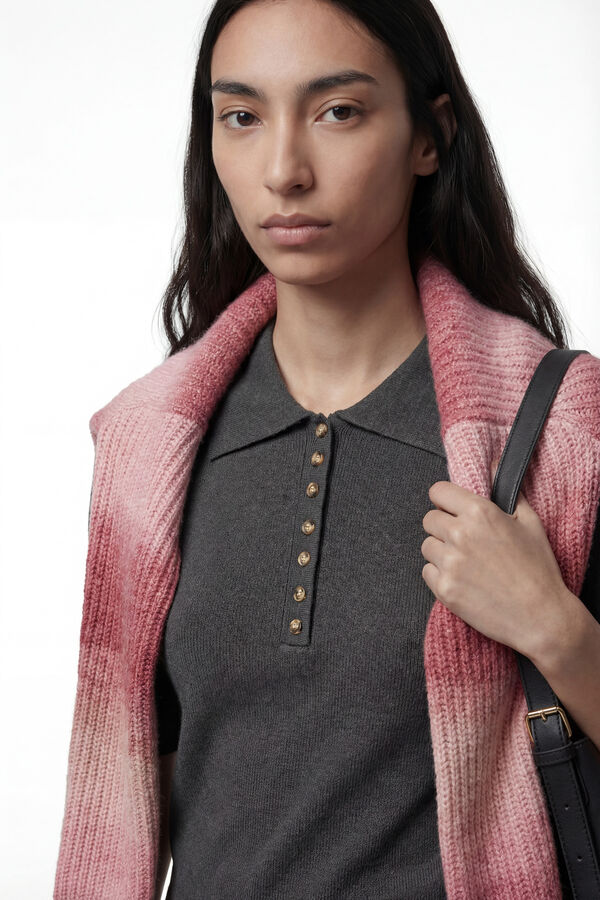 Vero Moda Polo de manga corta Gris oscuro