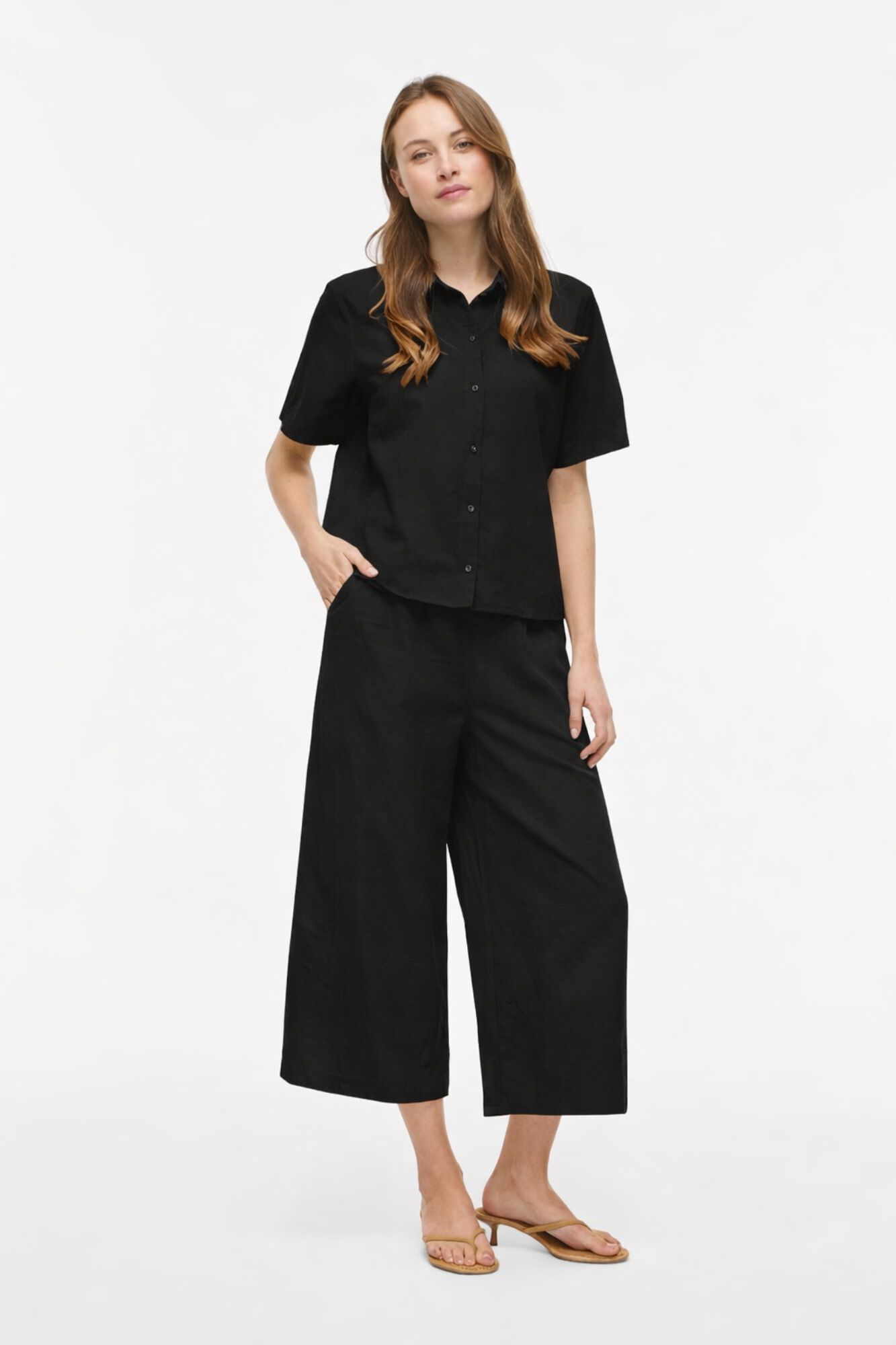 Vila Cal&ccedil;a culotte de linho para mulher