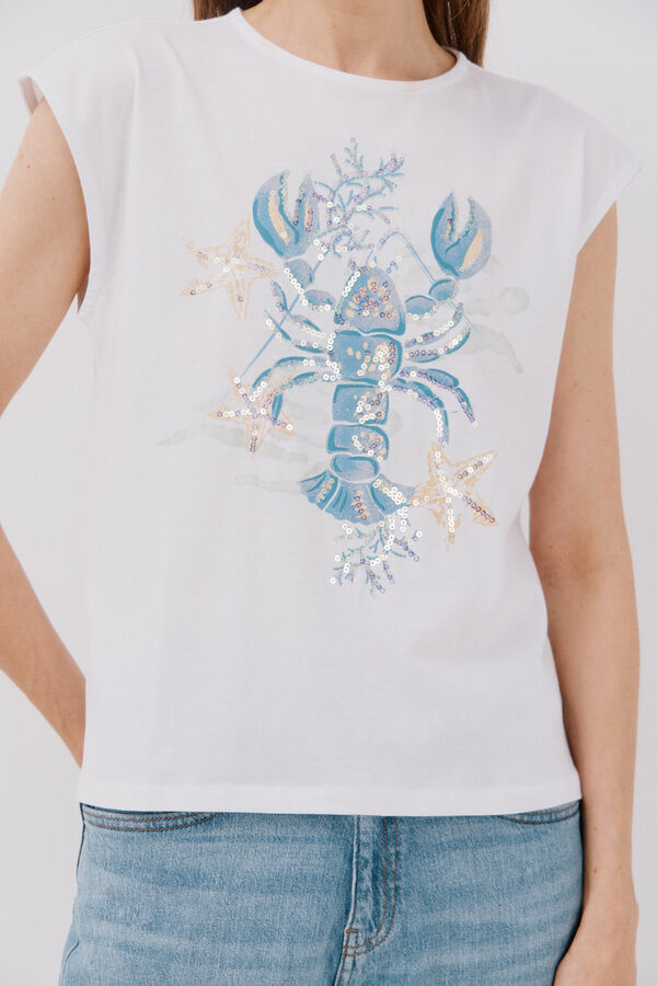 Cortefiel T-shirt estampada Verde