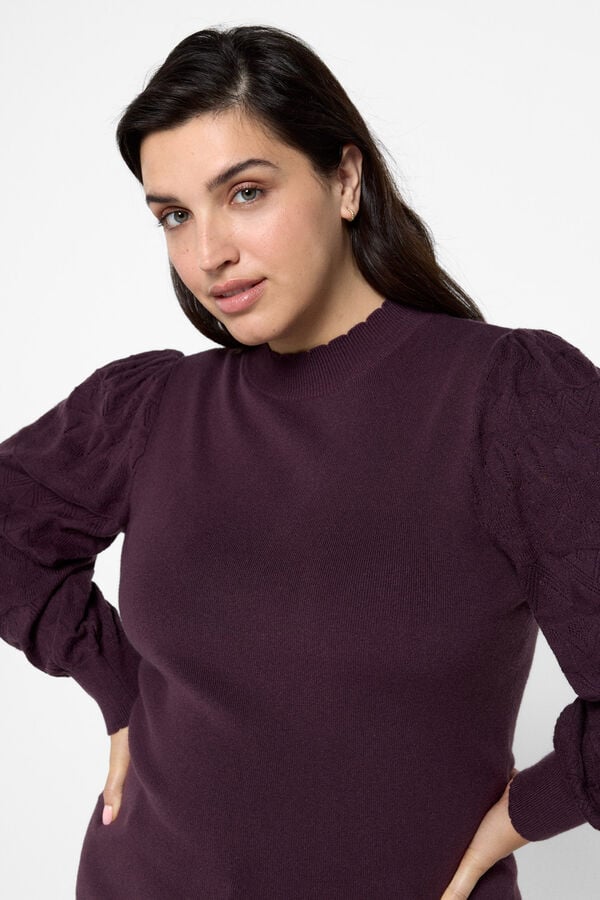Vero Moda Curve Su&eacute;ter plus size com gola alta  Roxo