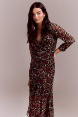 Slowlove Vestido estampado serpiente Multicolor