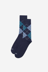 Cortefiel Calcet&iacute;n de rombos Azul marino