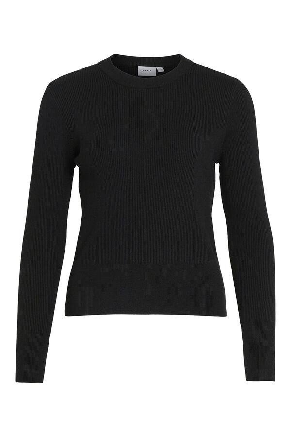 Vila Top de punto canal&eacute; Negro