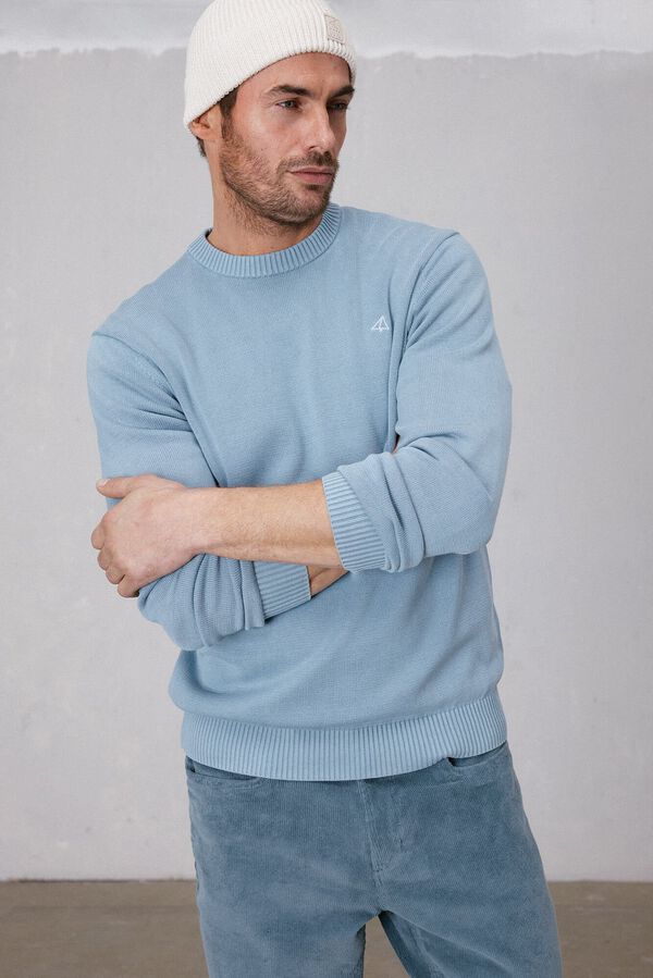 OOTO Jersey cuello redondo algodón Azul