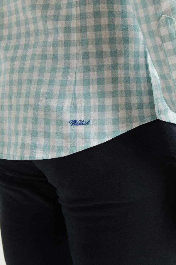 Williot Camisa xadrez de linho Verde