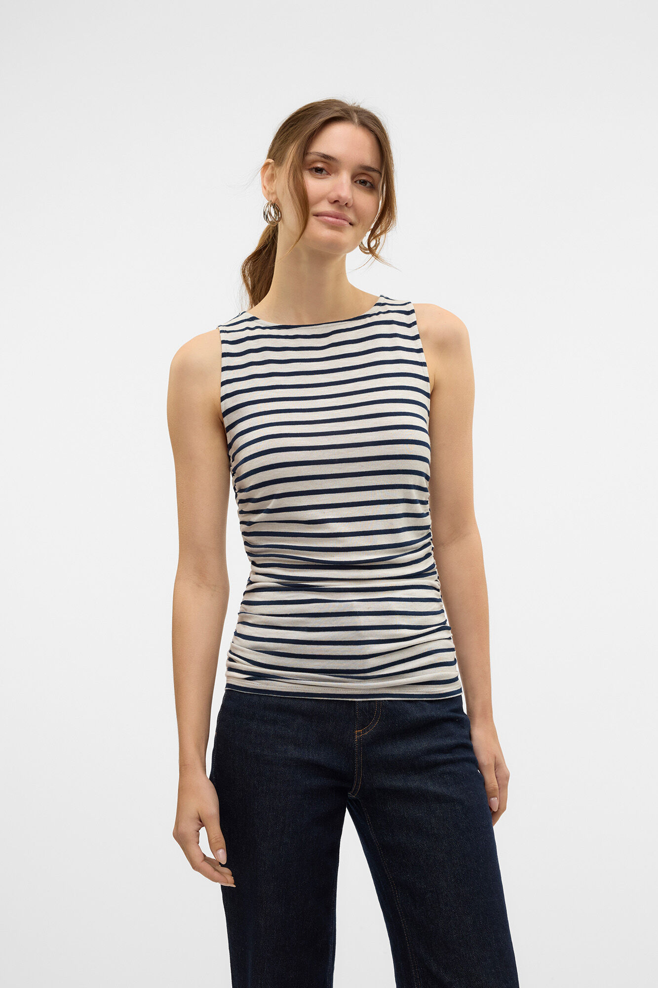 Vero Moda Top ajustado com franzidos