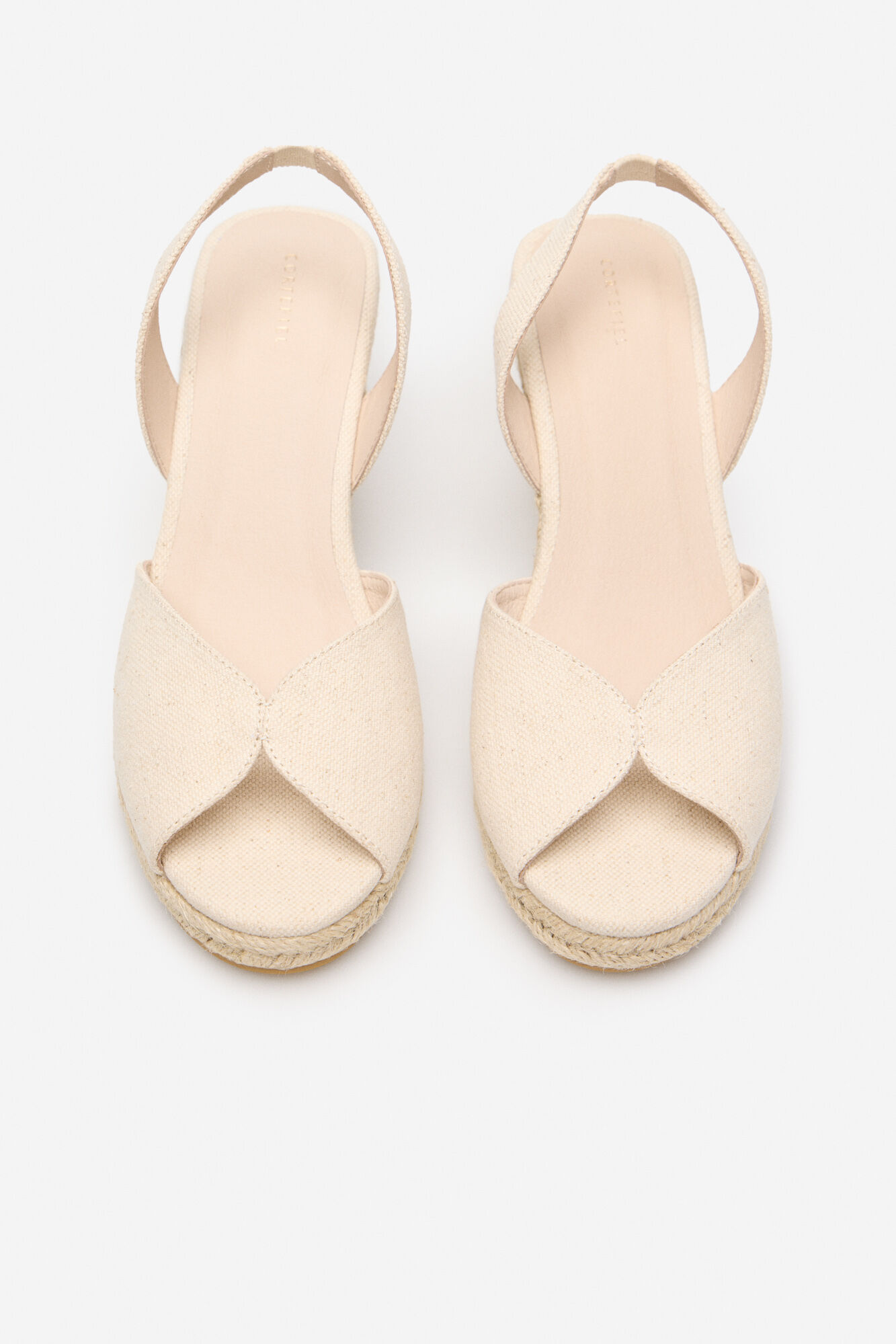 Cortefiel Sand&aacute;lia de cunha de lona peptoe