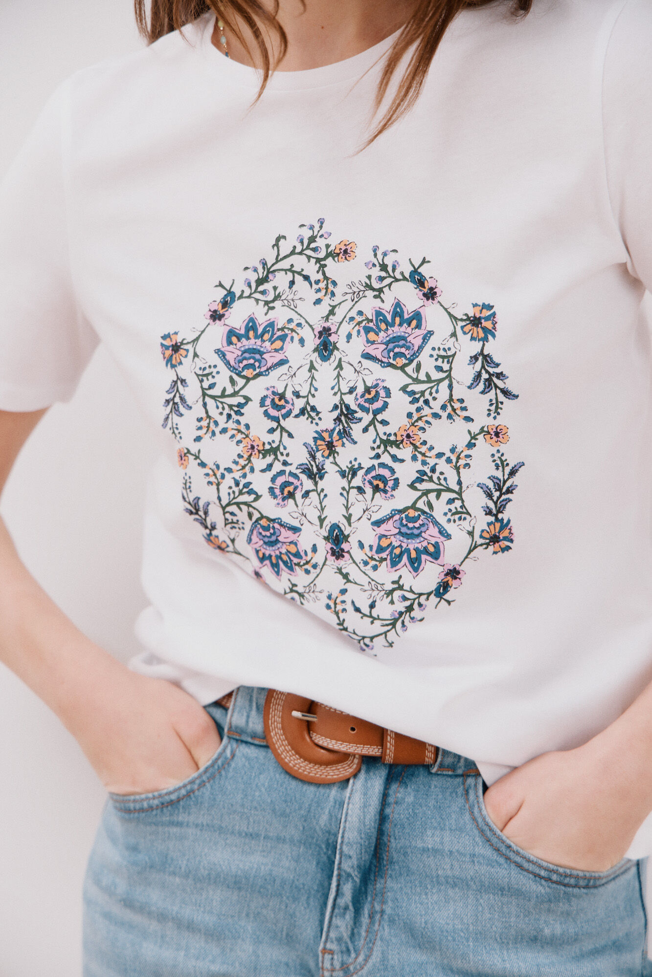 Cortefiel Camiseta estampado floral