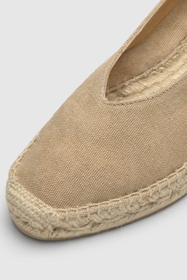 Castañer Sabrina Gea elaborada em lona Castanho