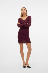 Vero Moda Vestido curto de manga comprida  Roxo