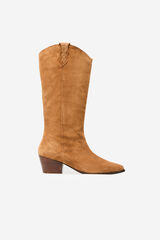 Cortefiel Bota alta cowboy b&aacute;sica Marr&oacute;n