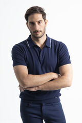 PuroEGO Polo de ponto r&aacute;fia Azul