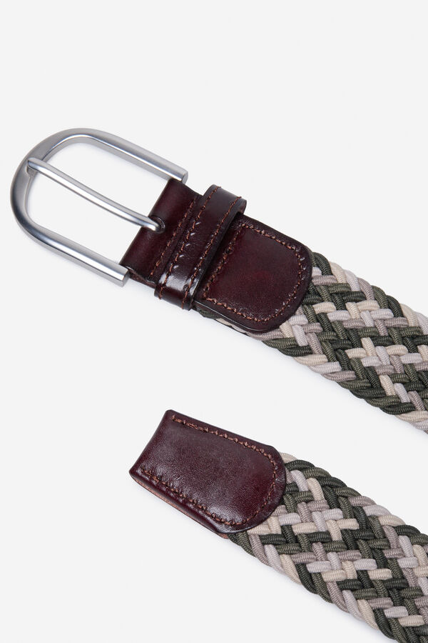 Cortefiel Cinto entran&ccedil;ado el&aacute;stico Verde