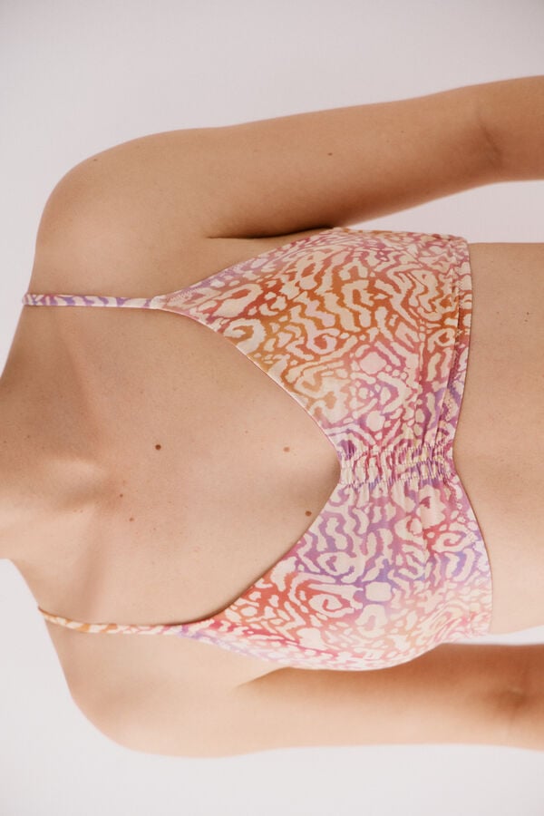 Cortefiel Top bikini com detalhe franzido Vermelho