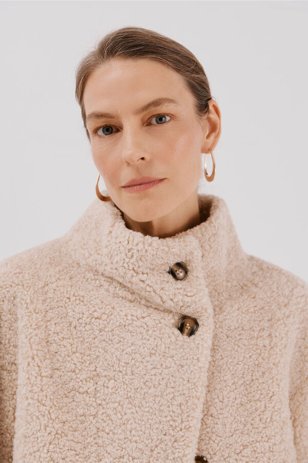 Cortefiel Jaqueta com efeito de pele crua Tostado