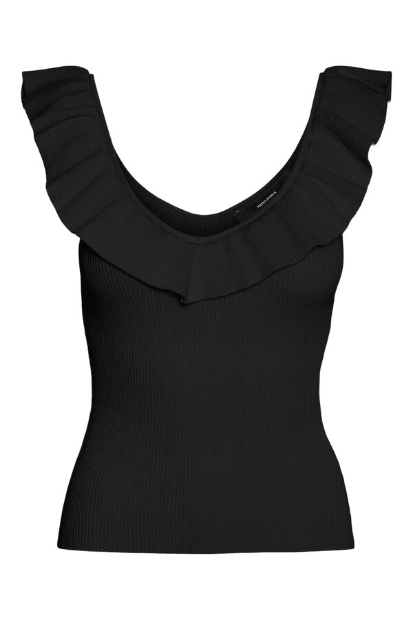 Vero Moda Top escote con volante Negro