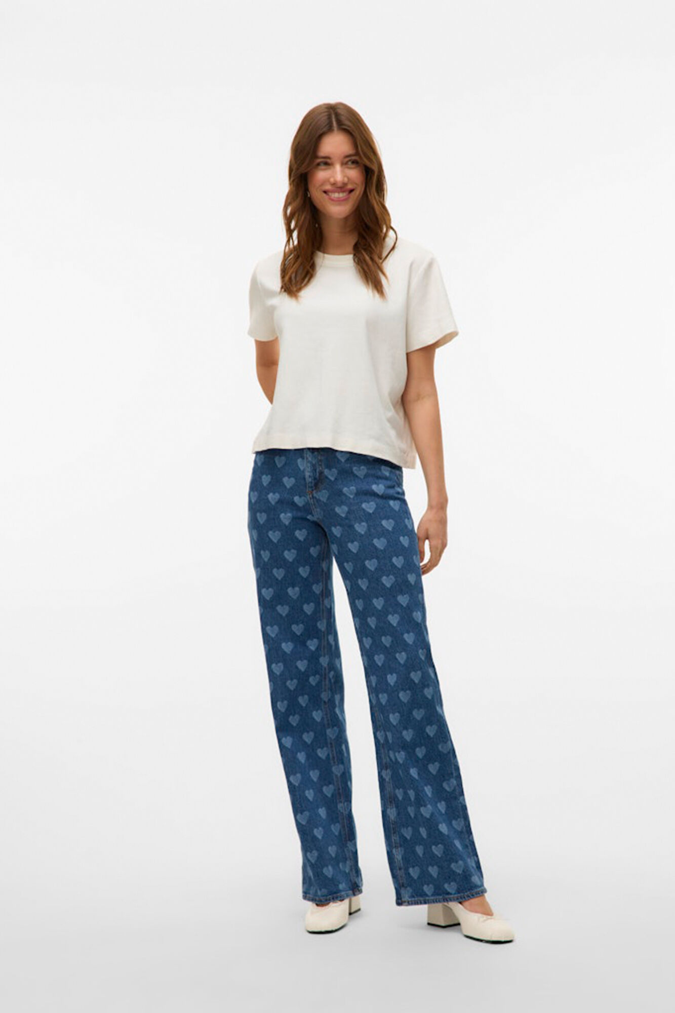 Vero Moda Pantal&oacute;n vaquero estampado
