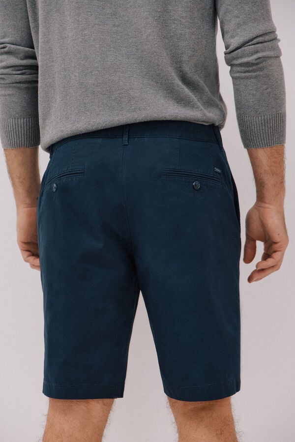 Cortefiel Bermudas chinos estampadas Azul