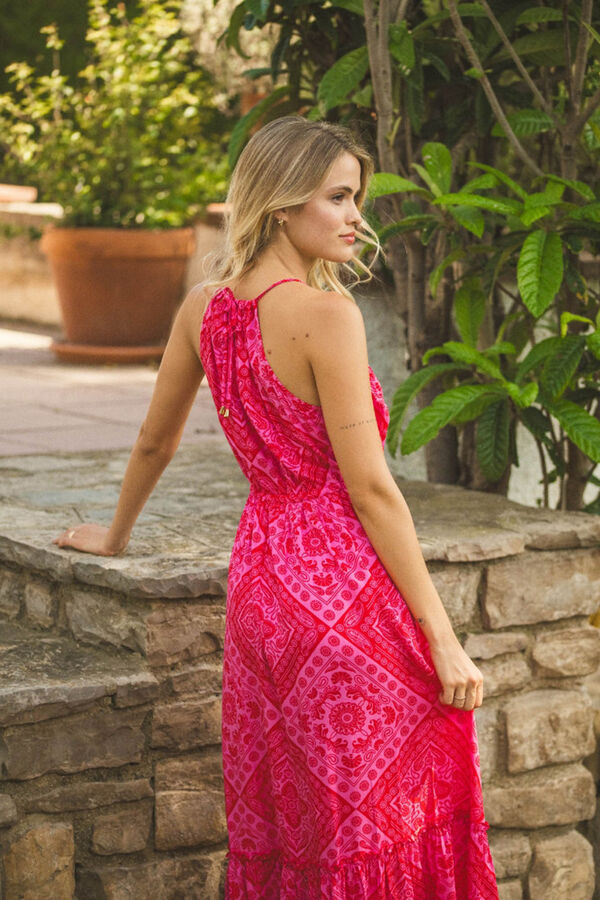 Jaase Vestido de tirantes Estampado rojo