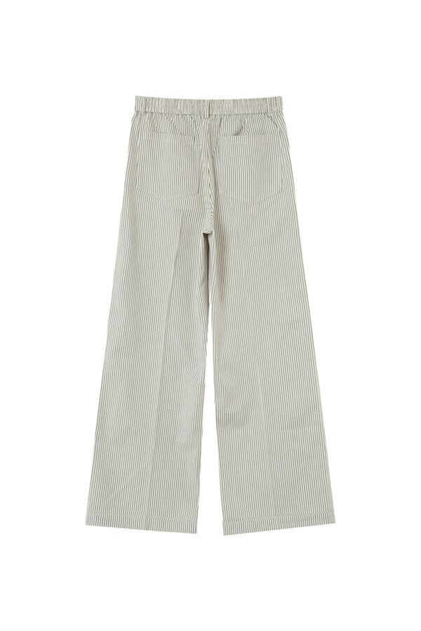 Grace & Mila Pantalon ancho a rayas Blanco
