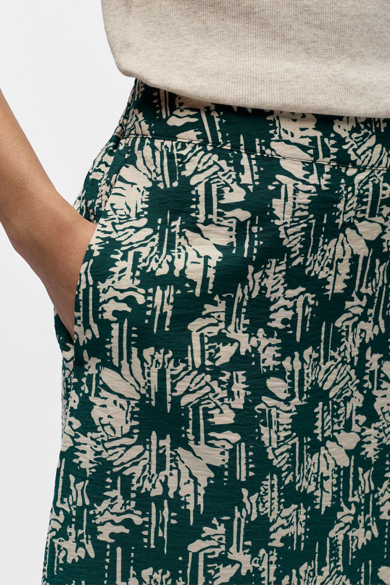 Object Falda midi estampada
