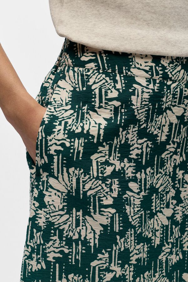 Object Falda midi estampada Turquesa